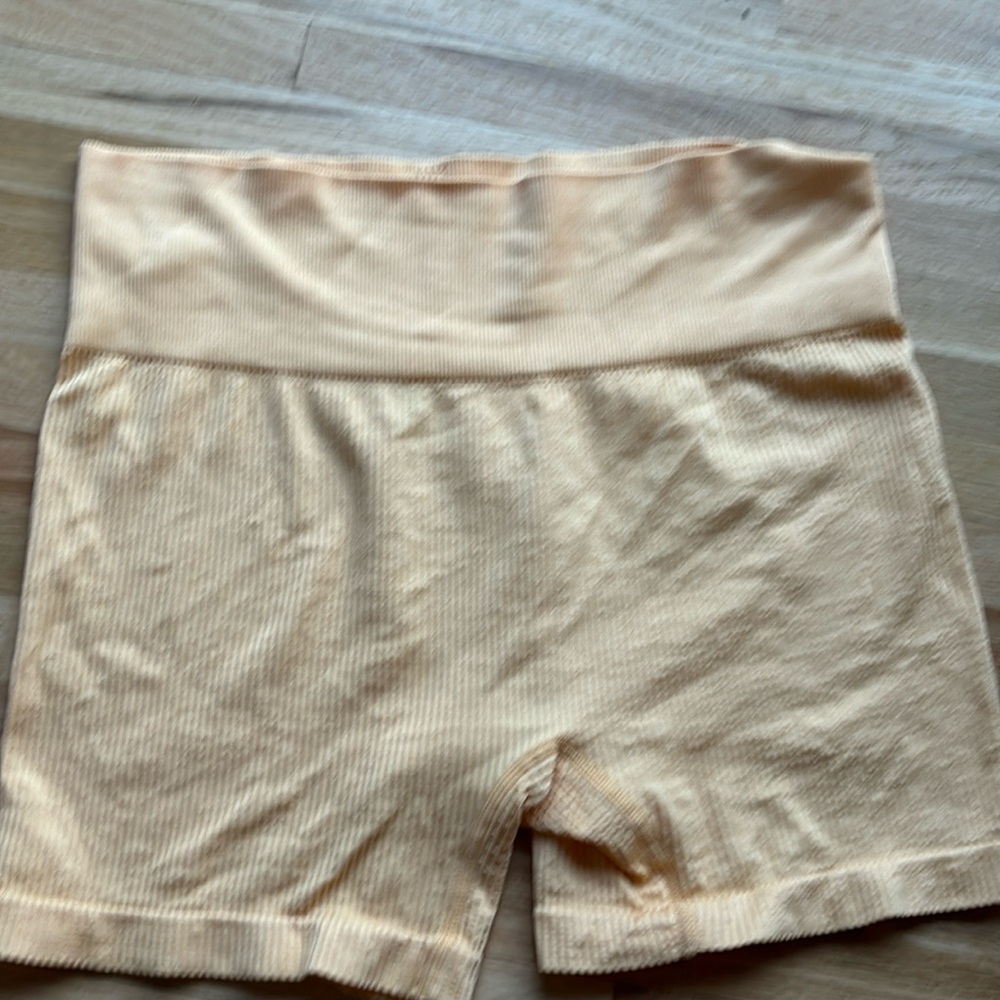 Yellow biker shorts